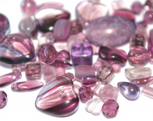Czech Glass Bead mix 250g purple